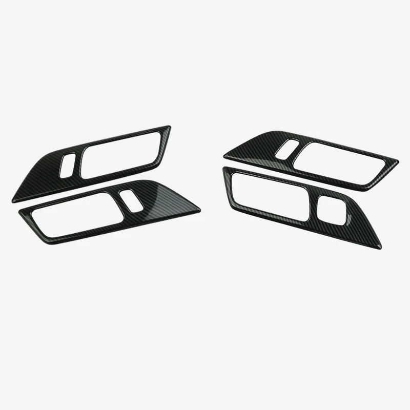 PL-Embellecedor cubierta Panel manija puerta interior para Ford Mustang 2024, accesorios fibra carbono, nuevo