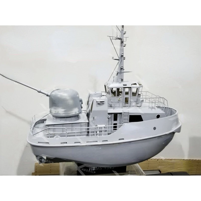 1/48 Tugboat Remote Control Boat Model Kit Aisen Armed High Horsepower with Turret Version FRP Hull