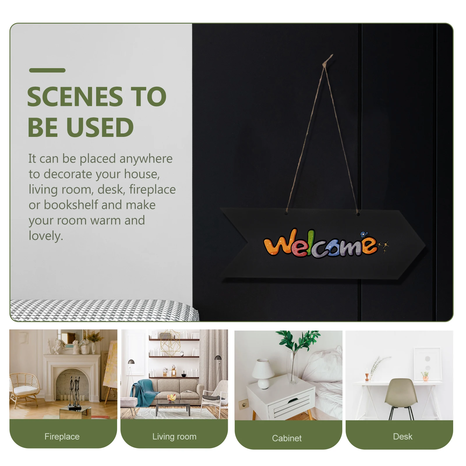 

2 Pcs Wooden Sign Decoration Pendant Christmas Signs Unfinished Hanging Door Plaque Holiday Decorations Ornament DIY