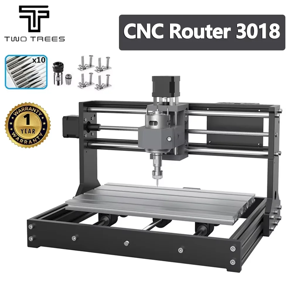 Twotrees 3018 Pro CNC Router Machine GRBL Control 3 Axis Acrylic PVC PCB Wood Desktop Engraving Milling Carving Machine TTC3018S