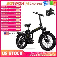48V20AH,Ebike Foldable,Long Range 60Miles Ebike,20 ''Fat Tire,1100W Peak Motor Bike,Folding Road Adult 7-speed Electric Bike