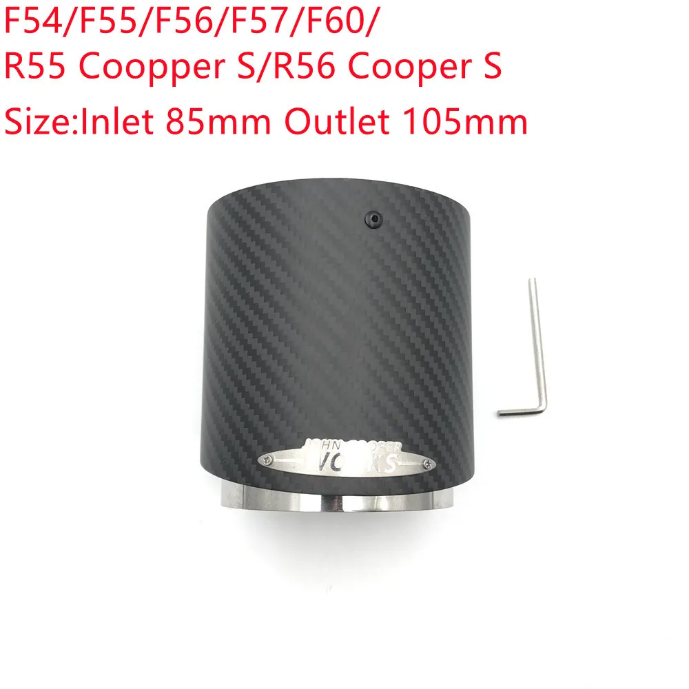 1 Stuks Topkwaliteit Carbon Uitlaatpijp Eindstukken Voor MINI Cooper S R55 R56 R57 R58 R59 R60 R61 F54 F56 F57 F60 JCW Uitlaatpijpen - afbeelding 1