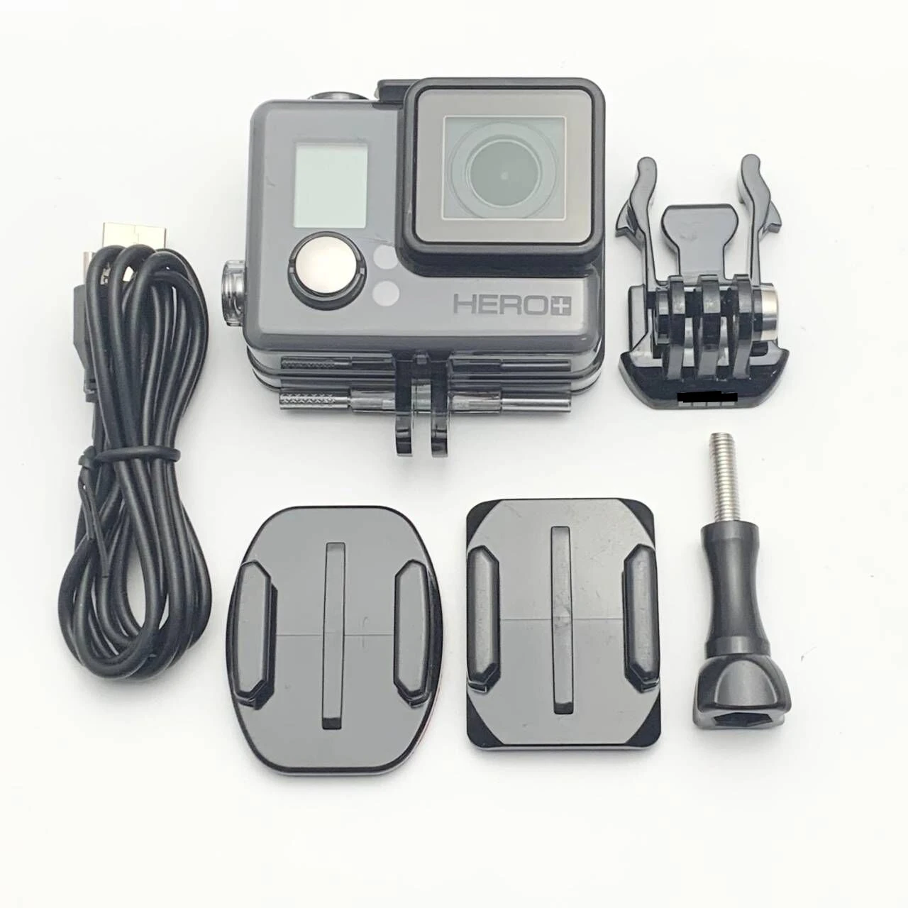 A set for Gopro Hero+ Integrated camera with waterproof shell case charging data cable screw can connect wifi