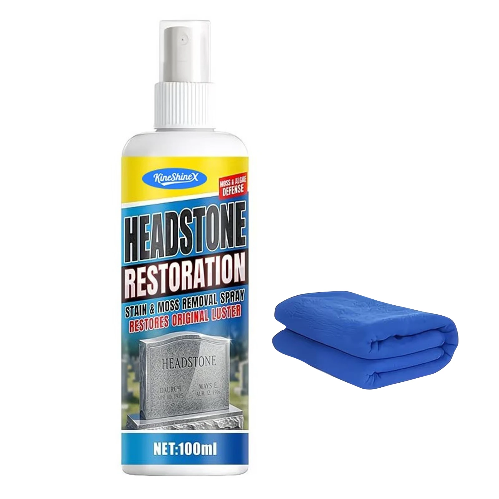 Headstone Cleaner for Graves Safe Powerful & Easy To Use Tombstone Monument Cleaner for Granite Marble Cemetery Memorials