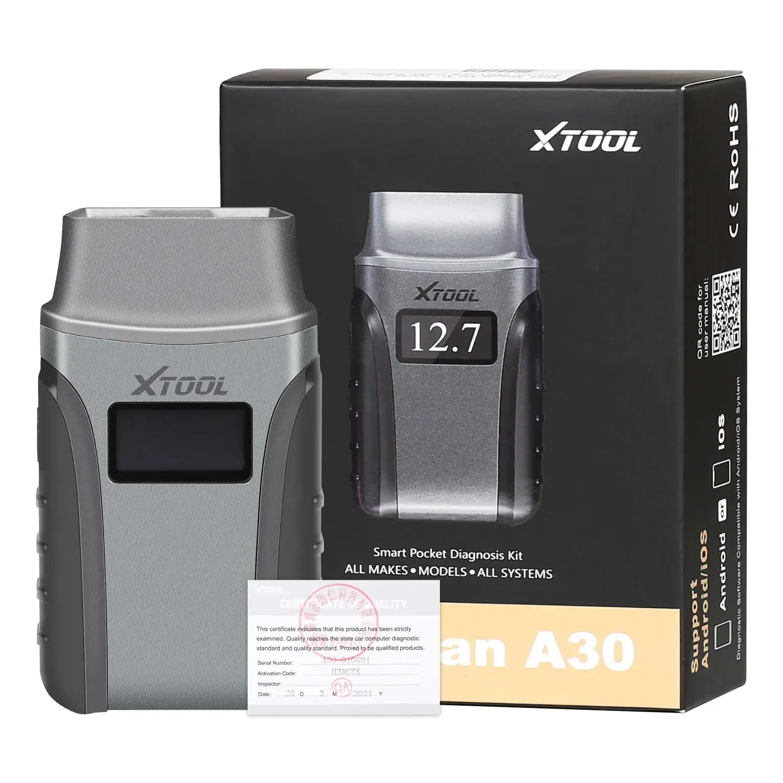 

XTOOL Anyscan A30 All System Car Detector OBDII Code Reader Scanner Anyscan Pocket Diagnosis Kit XTOOL Anyscan is a full system