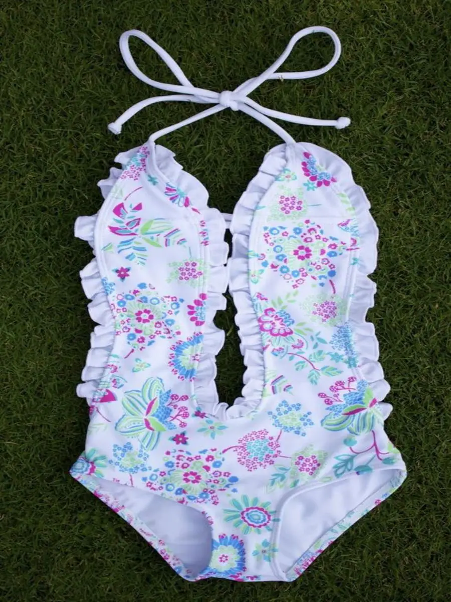 Bañador para niños de 1 año, Bikini dividido Floral, traje de baño, ropa de playa