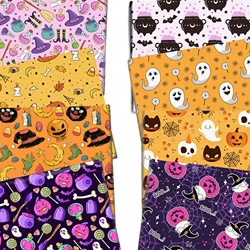 50*145cm Halloween Ghost Skull Bat Polyester Cotton/Pure Cotton Fabric for Tissue Sewing Quilting Fabrics Needlework DIY Curtain