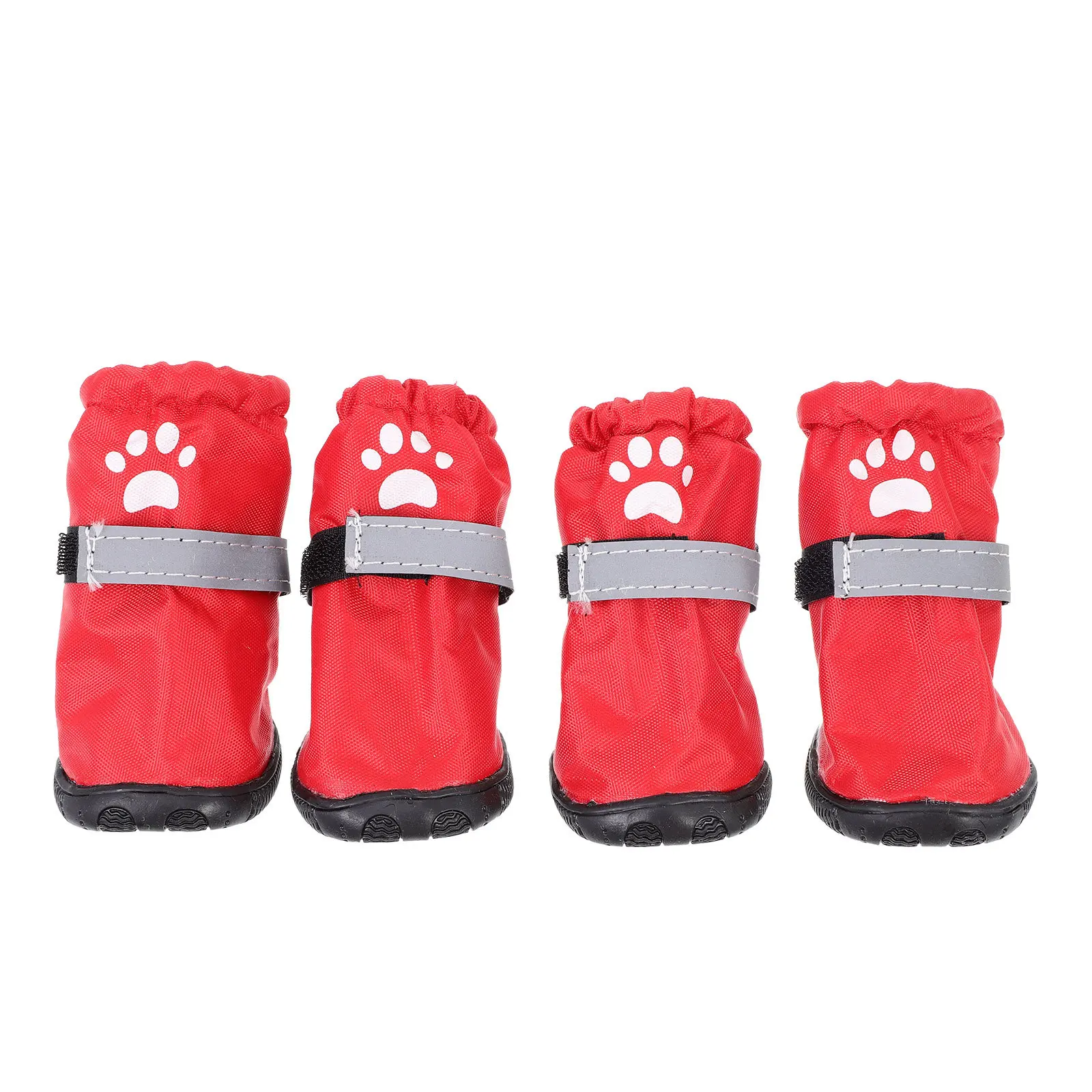 

4Pcs Waterproof Dog Shoes Non-Slip Pet Boots Reflective Material Waterproof Dog Shoes Pet Boots