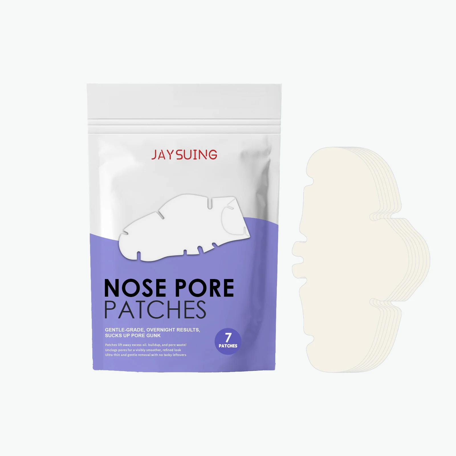 Jaysuing Daily Pore Cleansing Nose Strips Gentle Skincare Blackhead And Oil Removal Tearable Nose Mask for Routine Skin Care