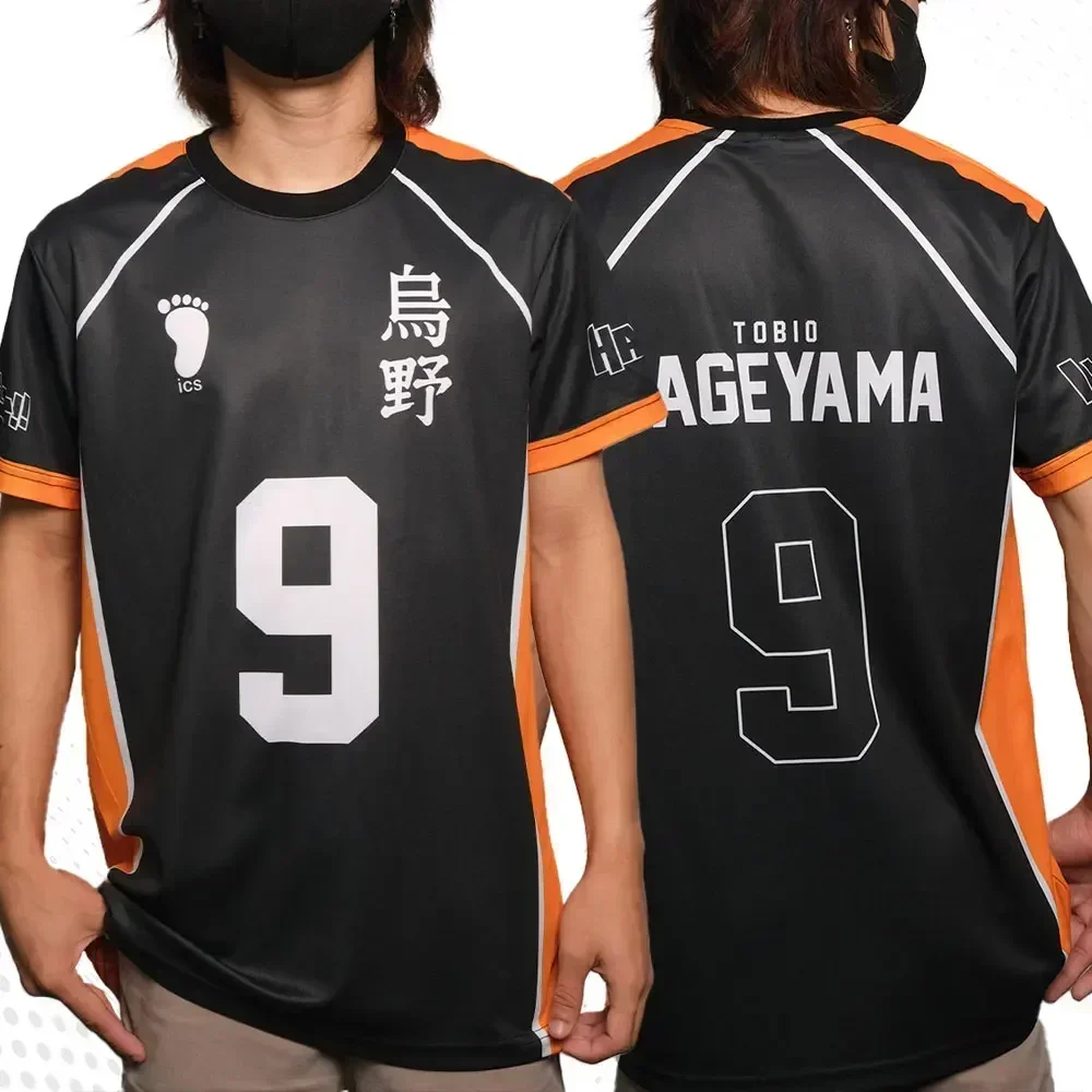 Haikyuu Fukurodani Hinata Cartoon Anime Cosplay Men Jersey Short Sleeve Kids Tee Clothing Unisex Tops New Fashion Women T-shirt image 2