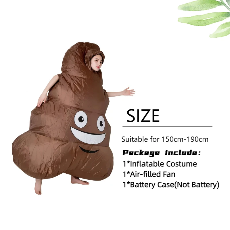 زي حفلة مضحك لأداء براز قابل للنفخ للبالغين في عيد الهالوين وعيد الميلاد وكرنفال محاكاة ساخرة ملابس قابلة للنفخ