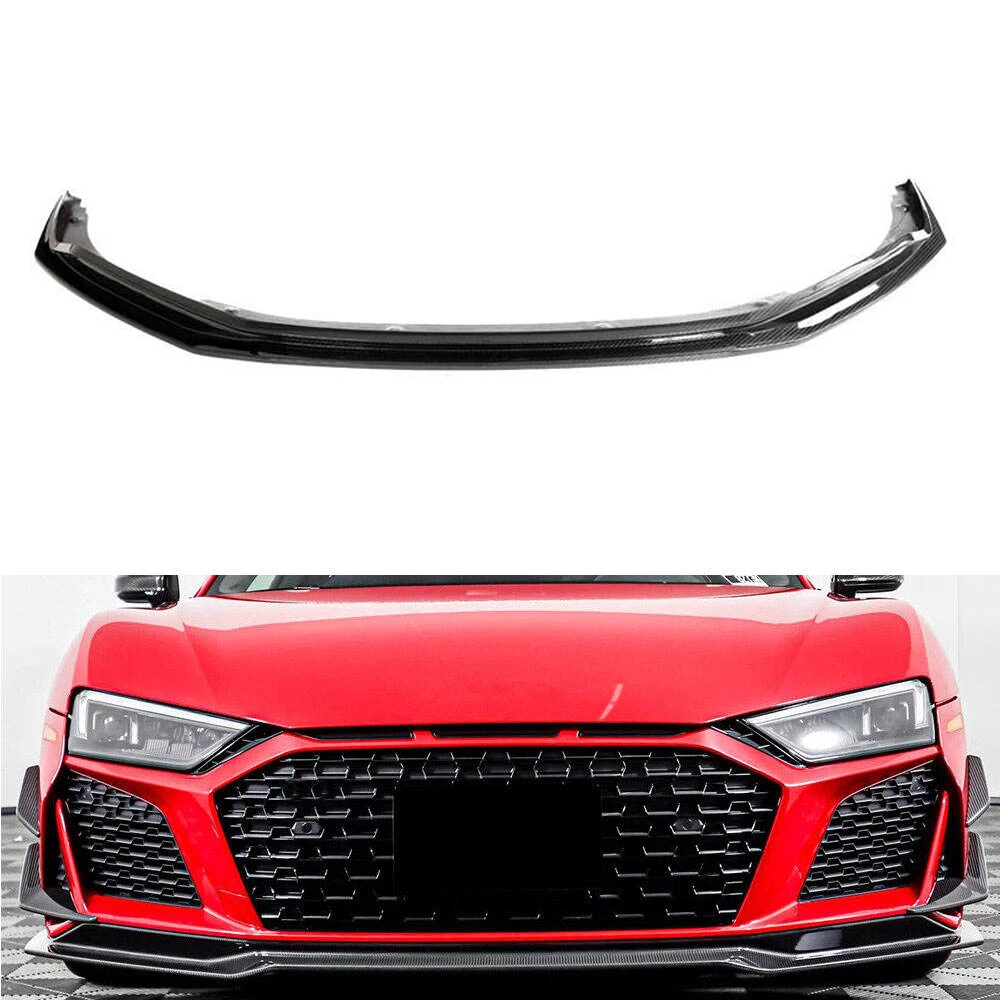 

Real Dry Carbon Fiber Front Lip Front Diffuser Body Kits Trim Auto Parts Car Accessories for Audi R8 PERFORMANCE Style