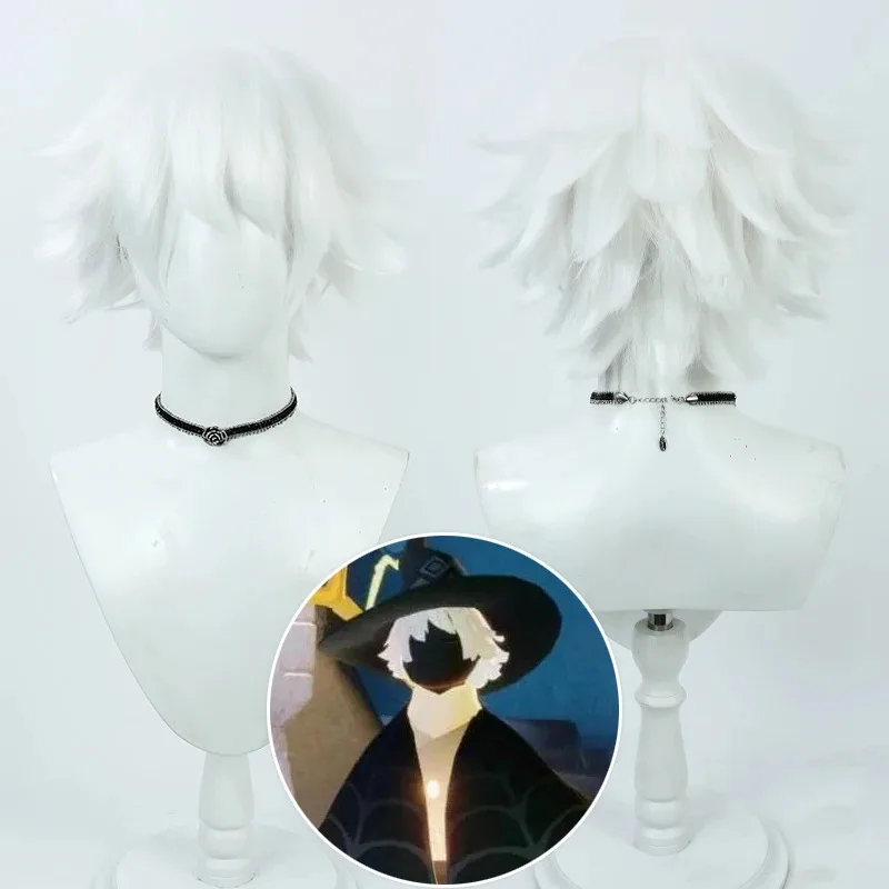 2025 yiyi Sky: أطفال الضوء هالوين عيد الميلاد الساحرات والمعالجات تأثيري قصير أبيض نقي للجنسين شعر مستعار دور الطرف #2