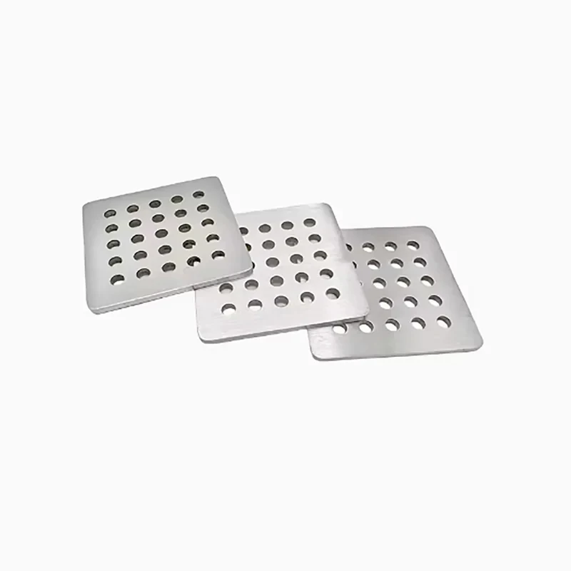 304 Stainless Steel Punched Square Plate Filter Screen Floor Drain Cover Grate for Kitchen Bathroom Sink