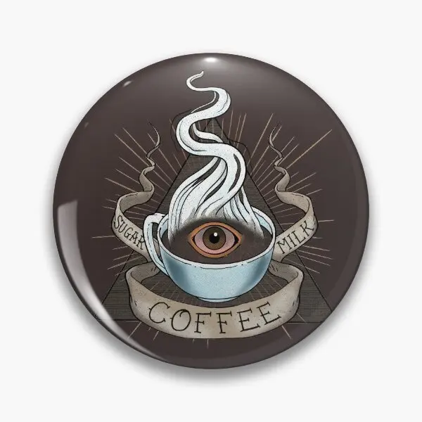 The Holy Trinity Of Caffeine  Soft Button Pin Cute Creative Badge Brooch Metal Lover Jewelry Clothes Collar Lapel Pin Funny