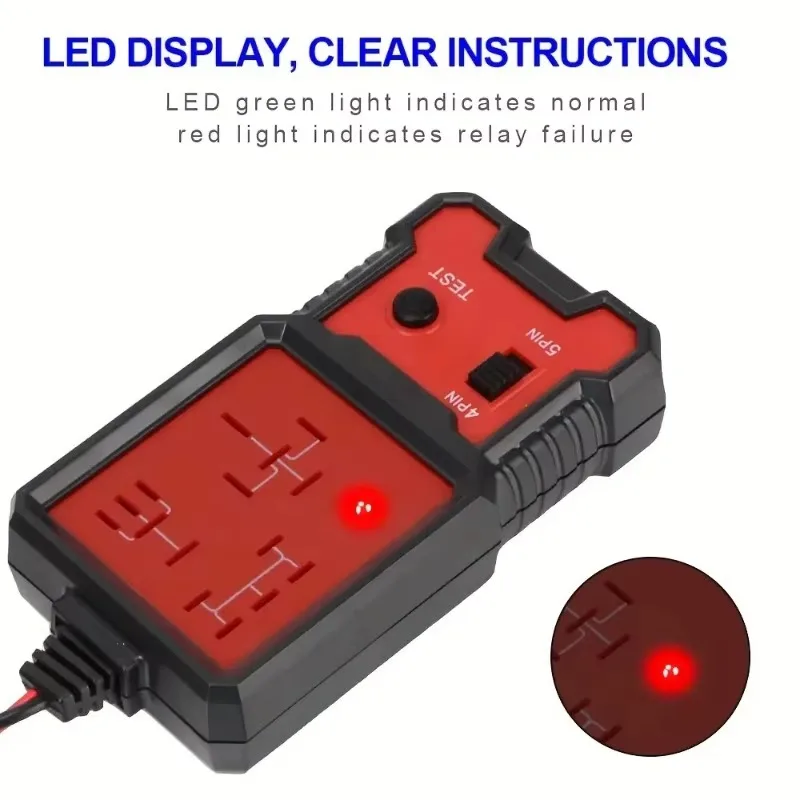 

Uiz For Red Relay Tester 12V Universal Electronic Automotive Car Circuit Detector Battery Checker Auto Repair Tool