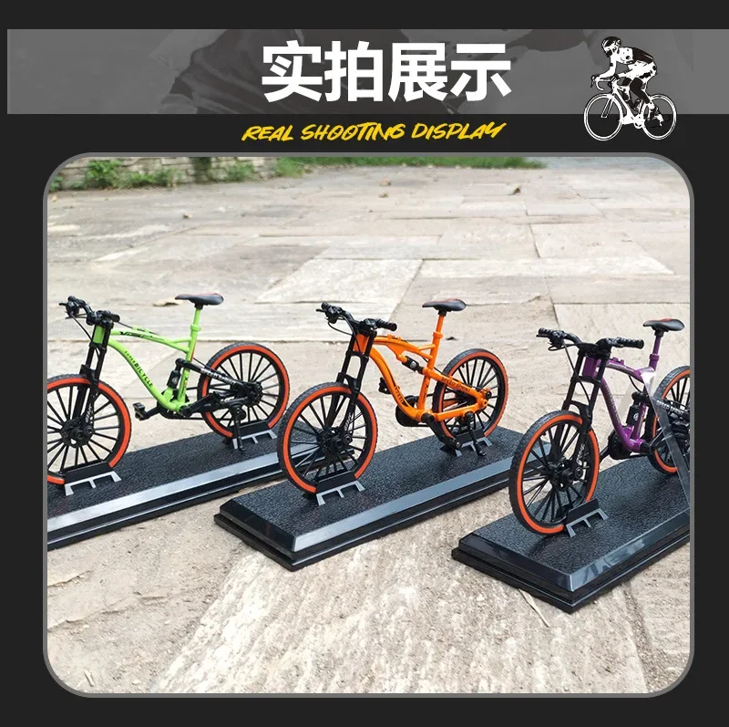 1:10 mini modelo de bicicleta de liga brinquedo dedo mountain bike bolso diecast simulação metal corrida engraçado crianças brinquedos para crianças