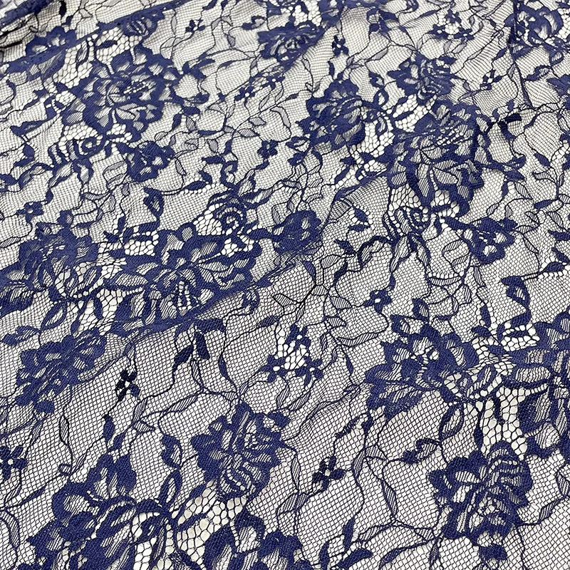 ผ้าลูกไม้ไนลอนเนื้อบางเบา นุ่ม สบายผิว ผ้าตาข่ายลายแจ็คการ์ด ขายส่ง