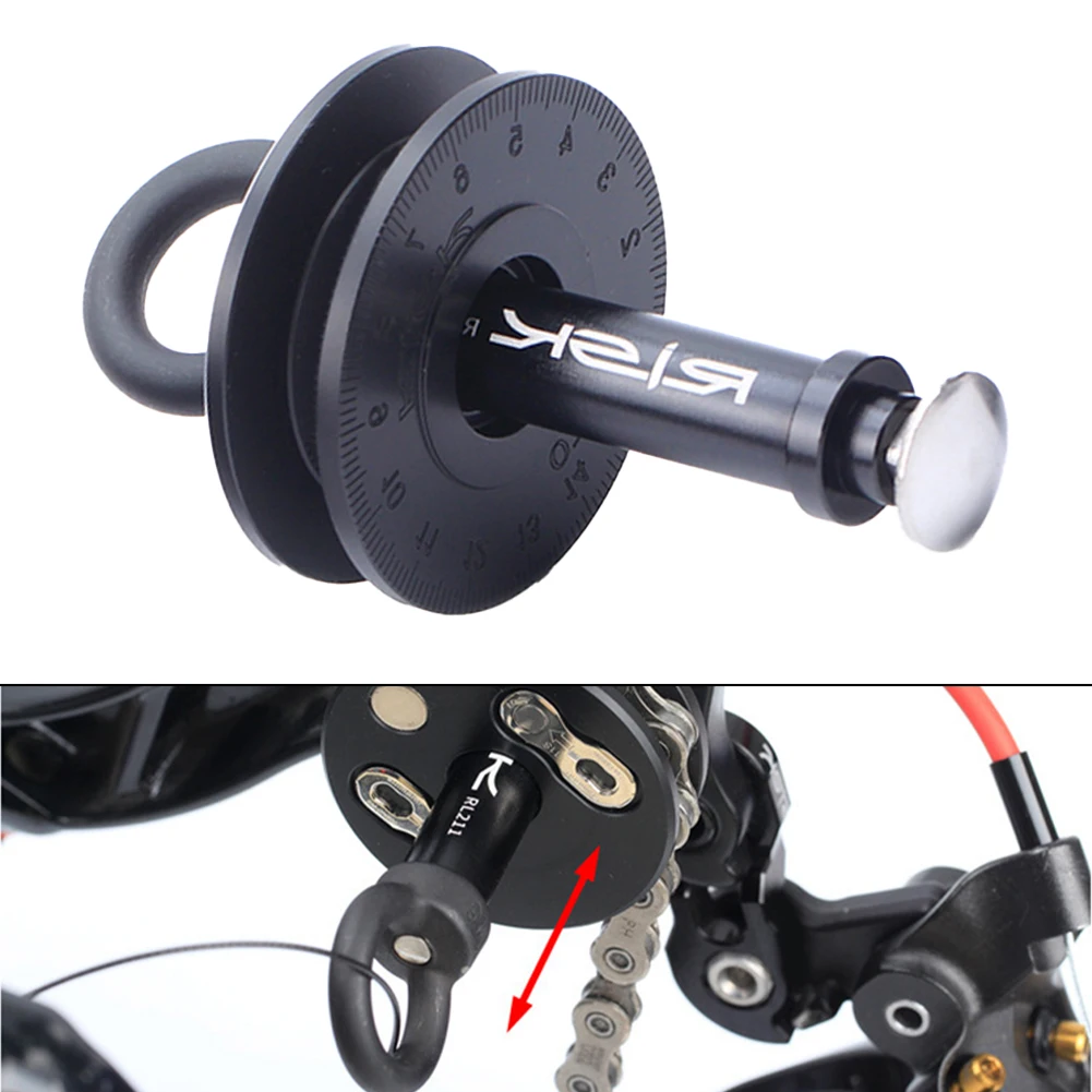 Accesorio de cadena compacto, retenedor de cadena de bicicleta, tamaño compacto para portabilidad, Compatible con husillo de 12mm, fácil de usar para principiantes