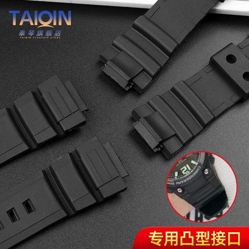 16mm For Casio MCW-100H 110H watchband WV-200 AE-2000 2100 W-S220 HDD-S100 resin silicone strap Sports Waterproof Wristband Belt