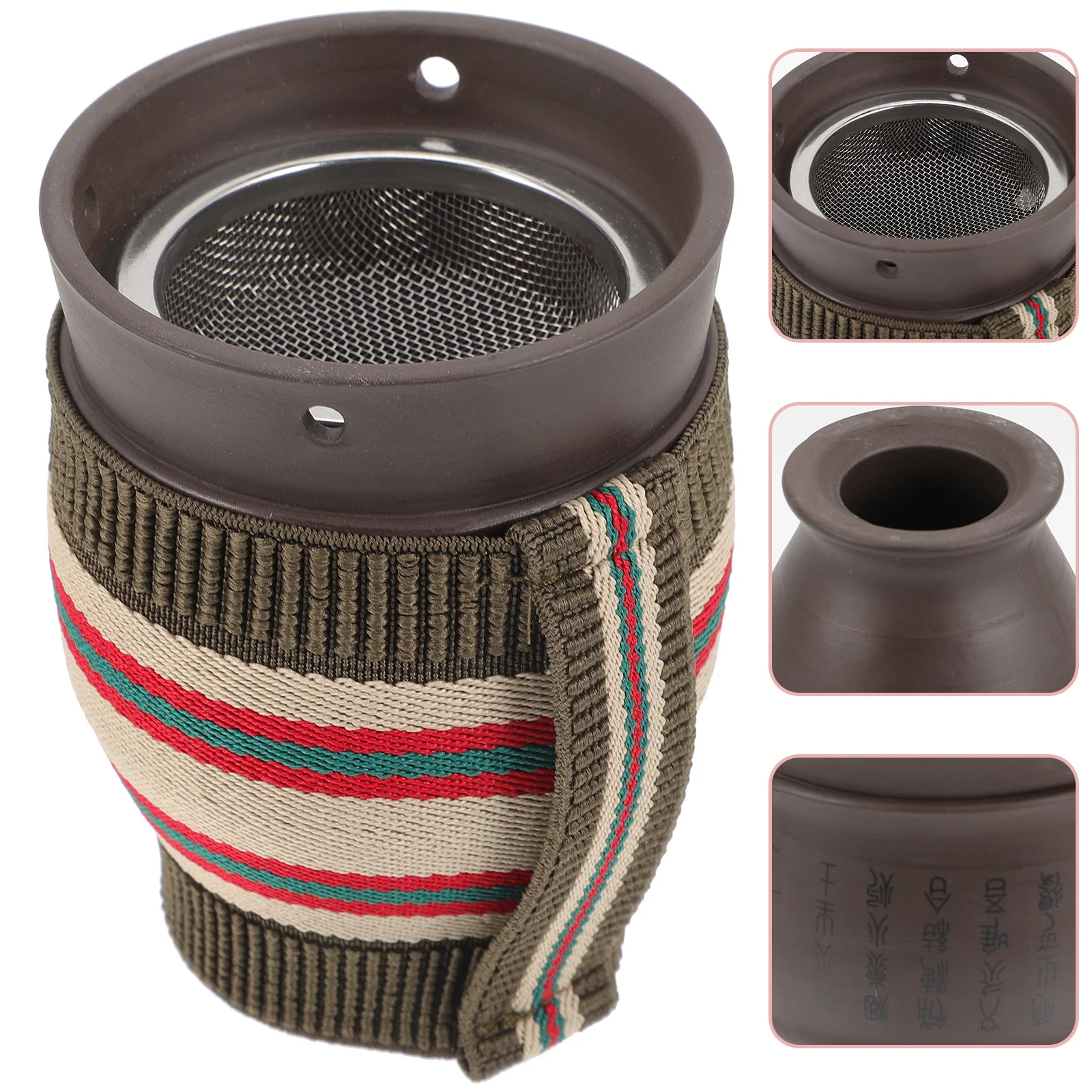 

1Set Ceramic Moxibustion Cup Thick Wall Heat Insulation Portable Body Moxibustion Pot Massaging Heat Therapy Tool