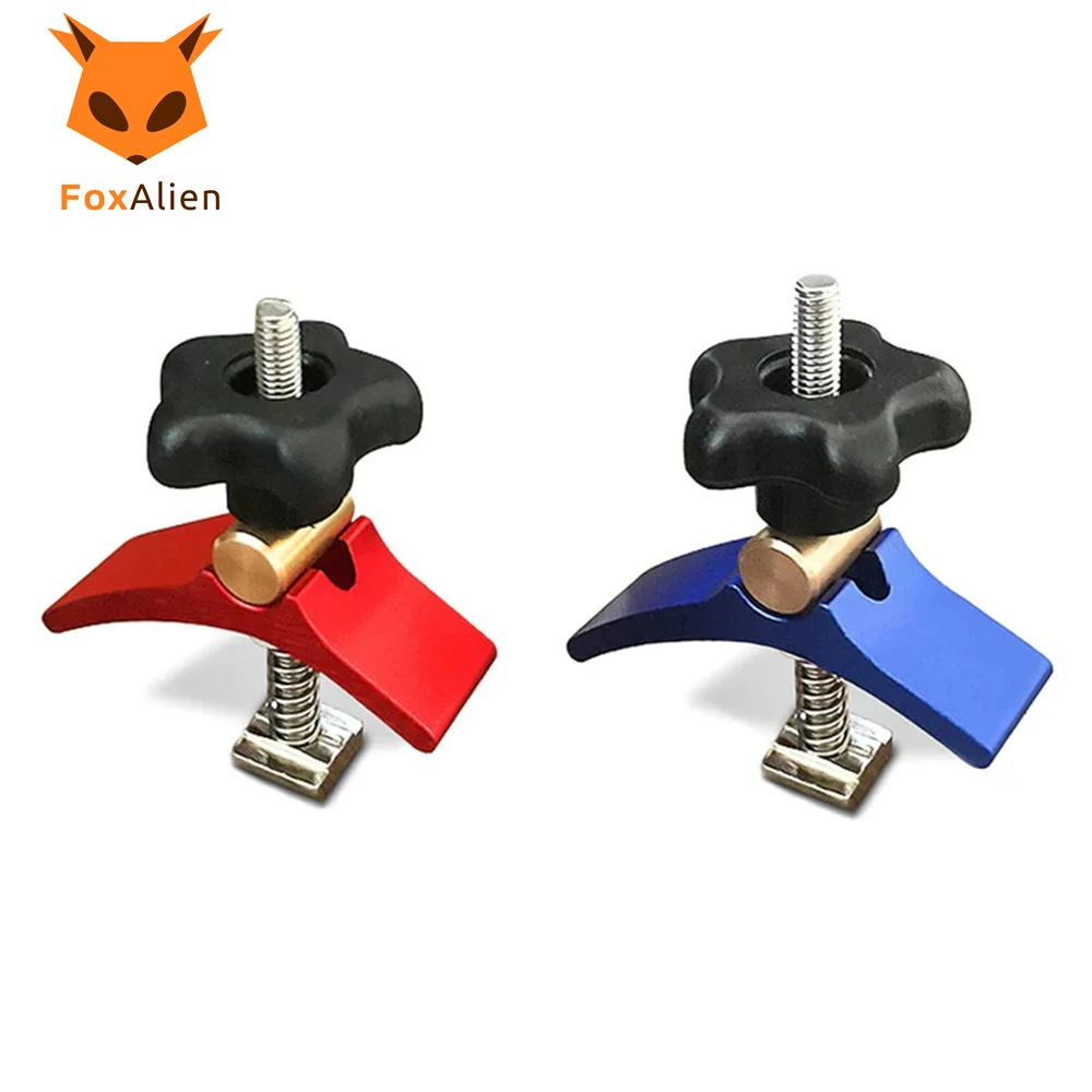 FoxAlien T-track Hold Down Clamps Set for CNC Router, Aluminum Alloy Material Widely Used for Woodworking Hold and Fixture