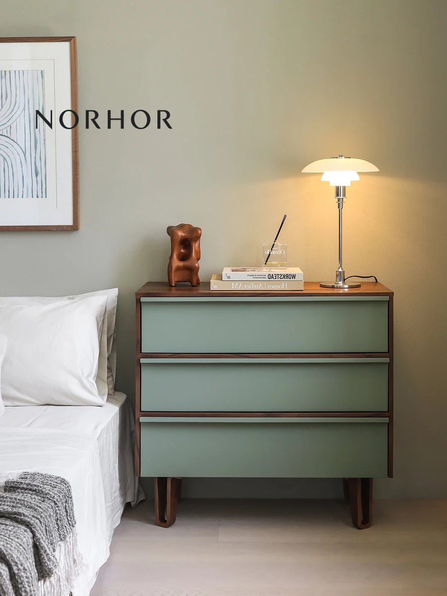 中世ヴィンテージ ハーゲン ブラックウォールナット TONO カラーマッチング 3 引き出しキャビネット トールフィート