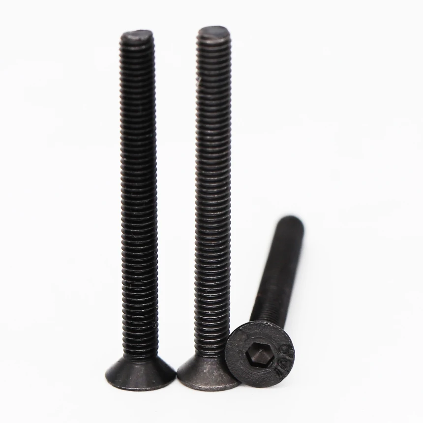 M4 M5 M6 M8 M10 5/6/8/10-100mm Black 10.9 Grade Steel DIN7991 Hex Hexagon Socket Flat CSK Countersunk Allen Key Head Screw Bolt