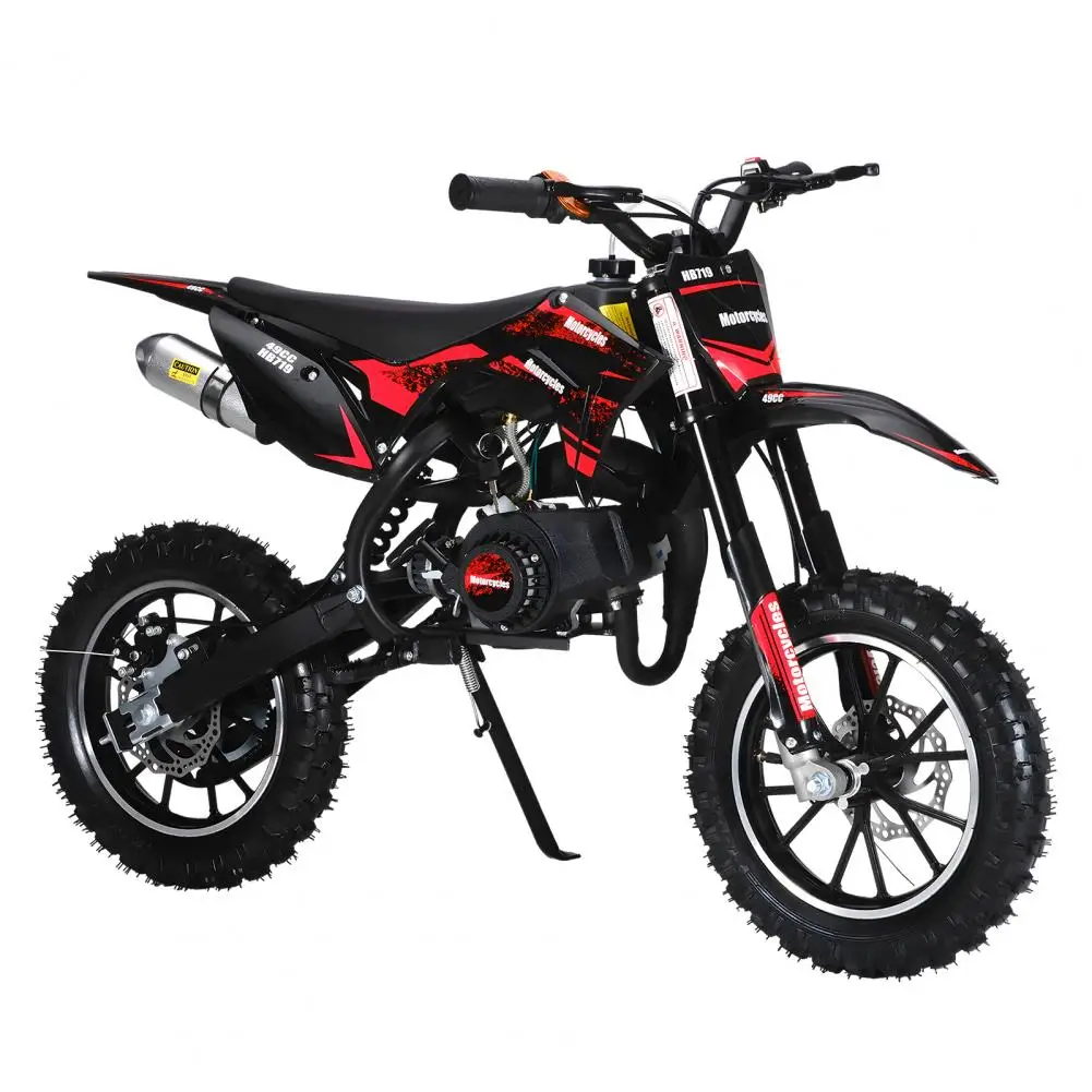 

Mini Kid Dirt Bike, 49CC 2-Stroke Gas Powered Motorcycle with Off-Rode Tire Shock Absorption Pocket Motorbike