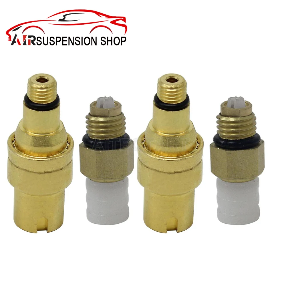 

2x Rear Air Holding Valve With Pair M8 Air Connector Brass Fittings For Mercedes S-Class W220 Shock Airmatic Suspension Pump Kit