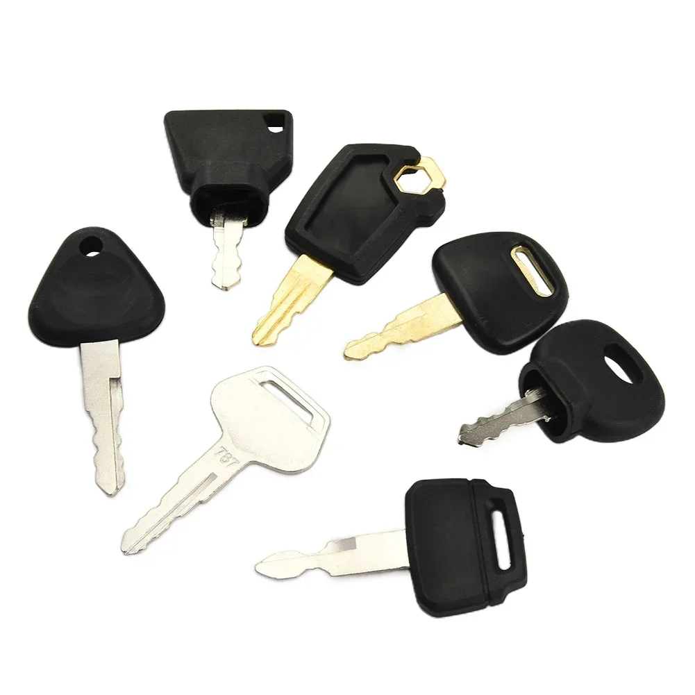 7PCS Ignition Keys Excavator Construction Machinery Key Kit For-JCB Parts 3CX Excavator Grab5P8500 K250 H800 Remote Key