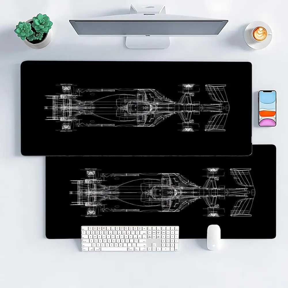 

Formula F1 racing car Mouse Pad Large Computer Office Game Table Mats Rubber Anti-slip Gaming Keyboard Mousepads Long Desk Pads