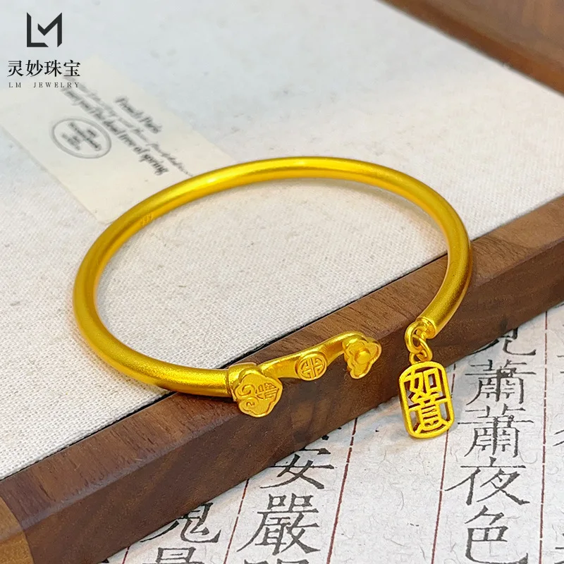 

Eternal Good Fortune: 24K Gold (AU999) Women's Bracelet | Auspicious Design & Pure Gold Radiance for Timeless Grace