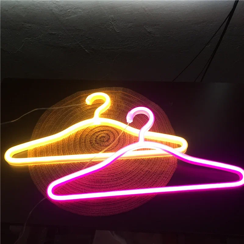 Hanger LED Neon Sign USB Powered Neon Night Light for Room Bedroom Store Holiday Wall Decoration Neon for Grils Holiday Gift