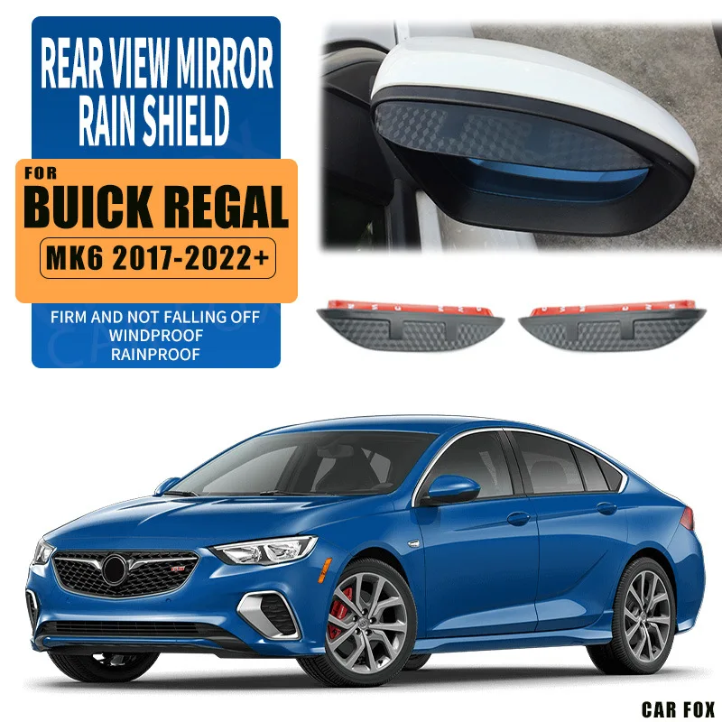 

For Buick REGAL 2009-2022+ Carbon Fiber Car Rear View Mirror Rain Shield Protective Cover Sun Shade Car Styling Auto Accessories