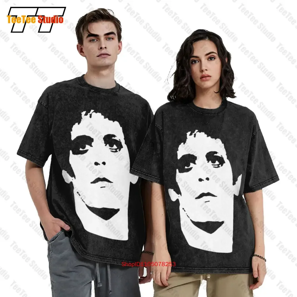 Shirt Gym Men Lou Reed Rock Punk Rip Vintage Oversized T-Shirt 5S7B