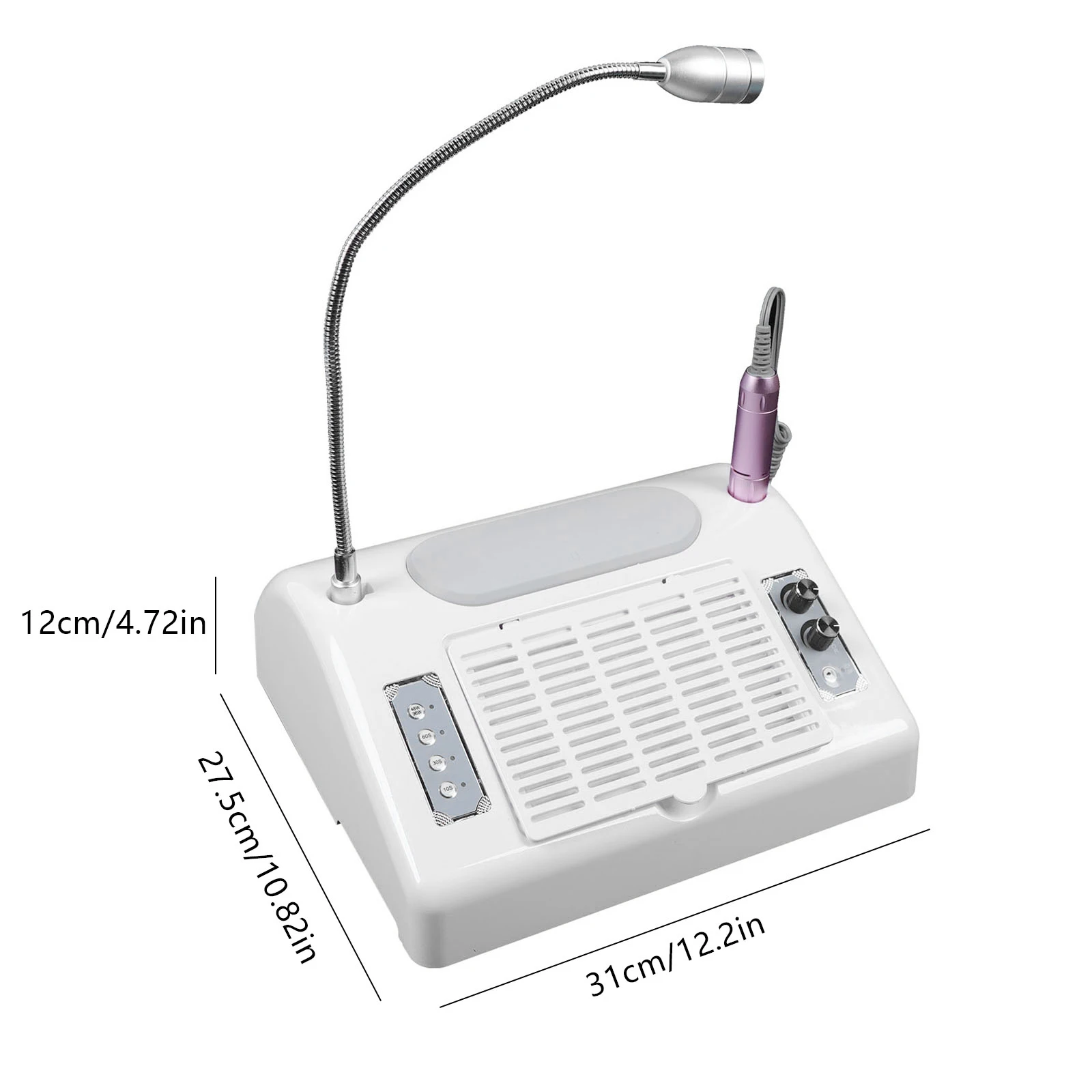 電気ネイルポリッシャー,UV LEDライト,サロングレード,ほとんどのネイル接着剤に適しています,白,5 in 1, 178w