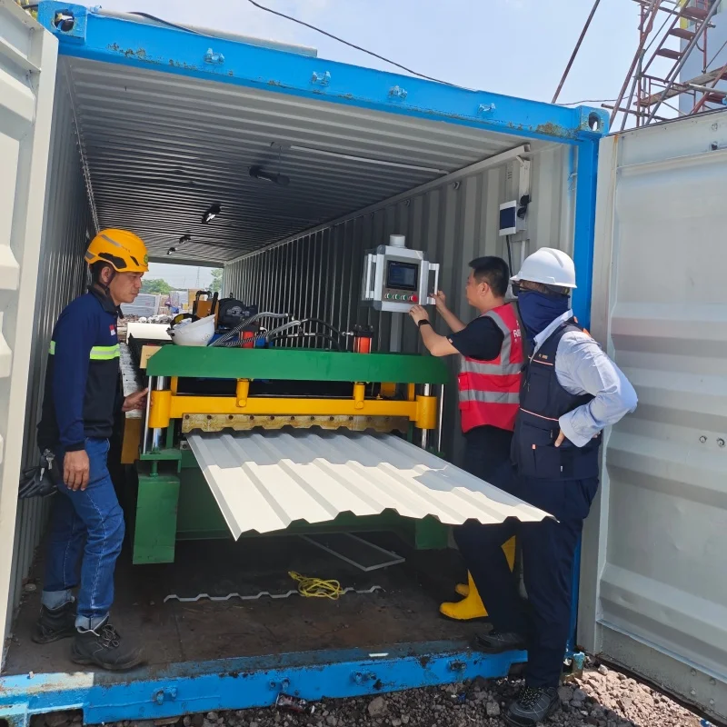 Fully Automatic Roof Tile Former Machine PPGI GL 0.3-0.8MM Roof Panel Sheet Machine Portable Metal Roofing Roll Forming Machine