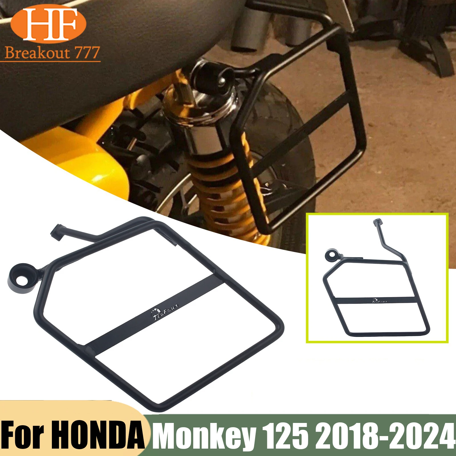 For HONDA Monkey 125 2018-2024 accessories Parts Left Saddle Bag Side Trunk Bag Support Bracket Side Holder