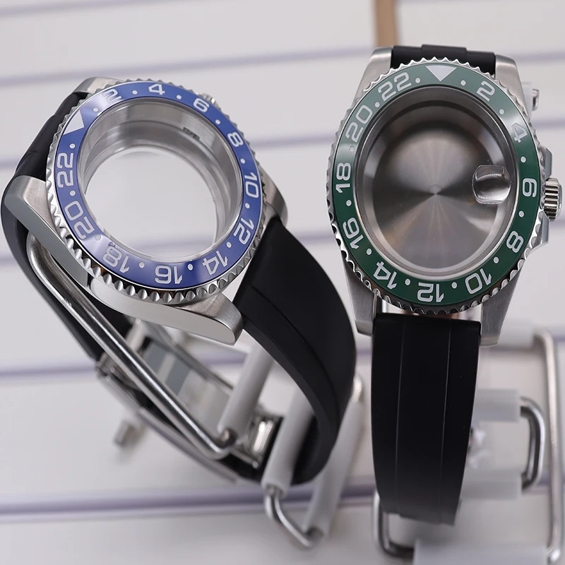 40mm Herren 20ATM Uhrengehäuse Gummiarmband Saphirglas für NH35 NH36 4R36 NH34 NH70 Miyota 8215 ETA 2824 Uhrwerk Reparaturwerkzeuge Ersatzteile – Detail 9