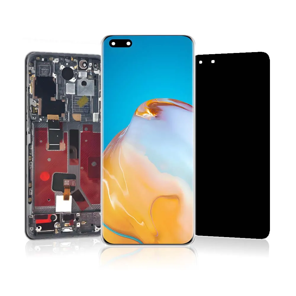 Image of 6,58'' OLED Für Huawei P40 Pro LCD-Display Touchscreen-Digitizer für Huawei P40 Pro ELS-N04 ELS-NX9 LCD-Baugruppe Ersatz