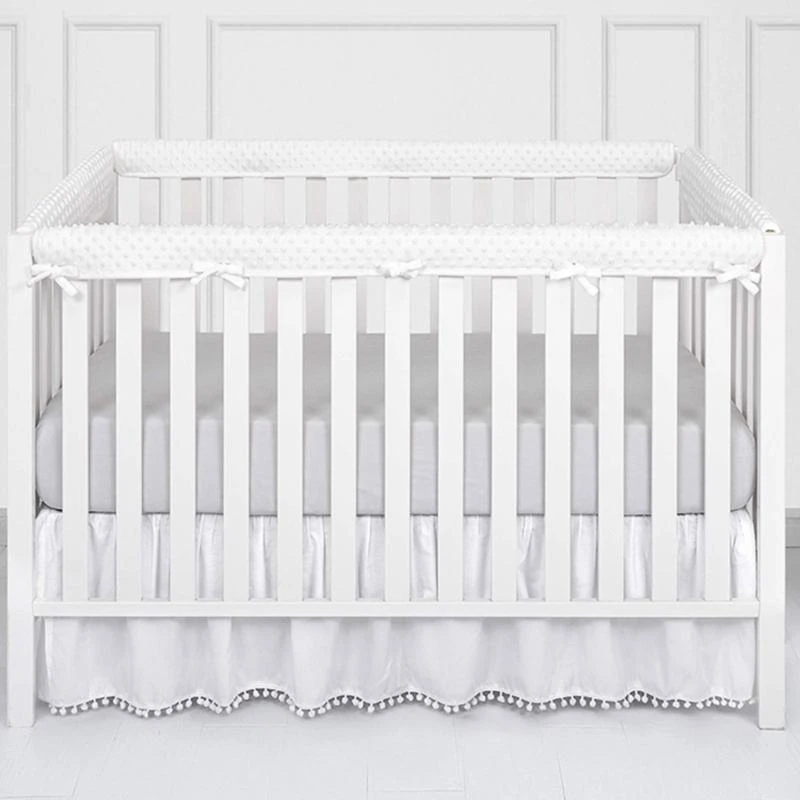 J15U 3 قطعة لينة سرير بيبي حاجز الحشوات مجموعة سلامة الطفل الوفير سرير الطفل حواف الحرس لينة التفاف عالية مرونة الإسفنج الحديثة #2