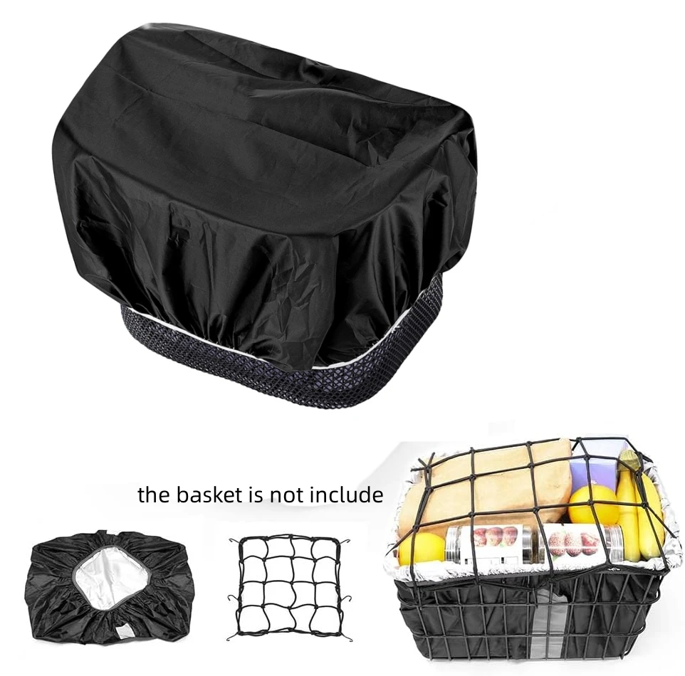 

Bicycle Basket Protect Your Cargo from Rain and Dust with this High Quality Bike Basket Cover and Luggage Net!