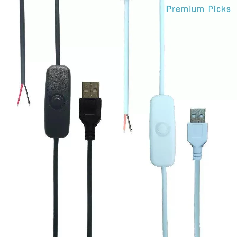portableWith ON OFF Switch 2M USB Extension Cable For LED Strip Lamp Power Line