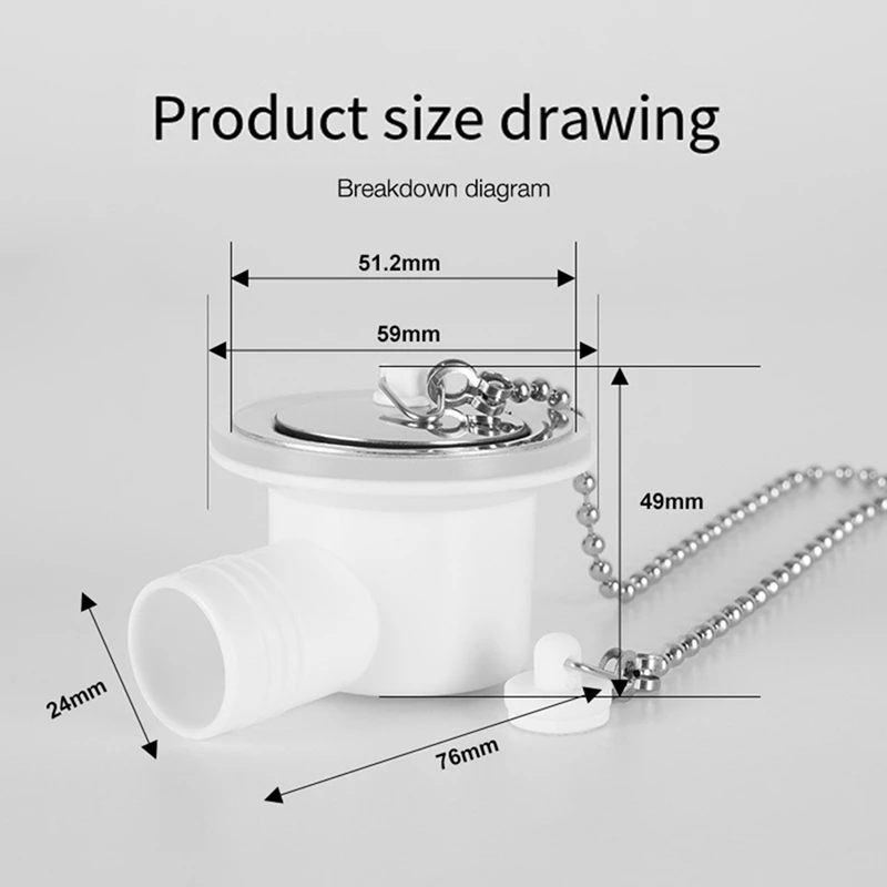 ABGR-Sink نفايات استنزاف التوصيل ثقب زاوية المناسب، النفايات المكونات بالوعة حوض استنزاف تصفية لقارب متنقل، بدون أنبوب