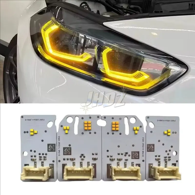 Adaptive LED Headlight Amber DRL Boards For BMW 2019-24 F40 118i 120i F44 Gran Coupe Daytime Running Light Yellow Blue Red