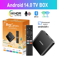 TV Box ATV Plus Android 14 8K Allwinner H313 Quad Core 5G 4G Dual Wifi BT5.0 Smart Voice control Player Set Top Box