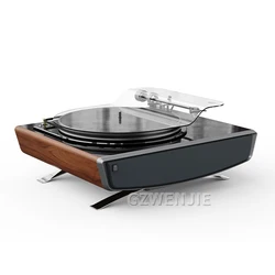 Retro Vinyl Record Player w/ Dustproof Cover Classic Nostalgic Style Record Player 33/45PM Turntables Gramophone Phonograph