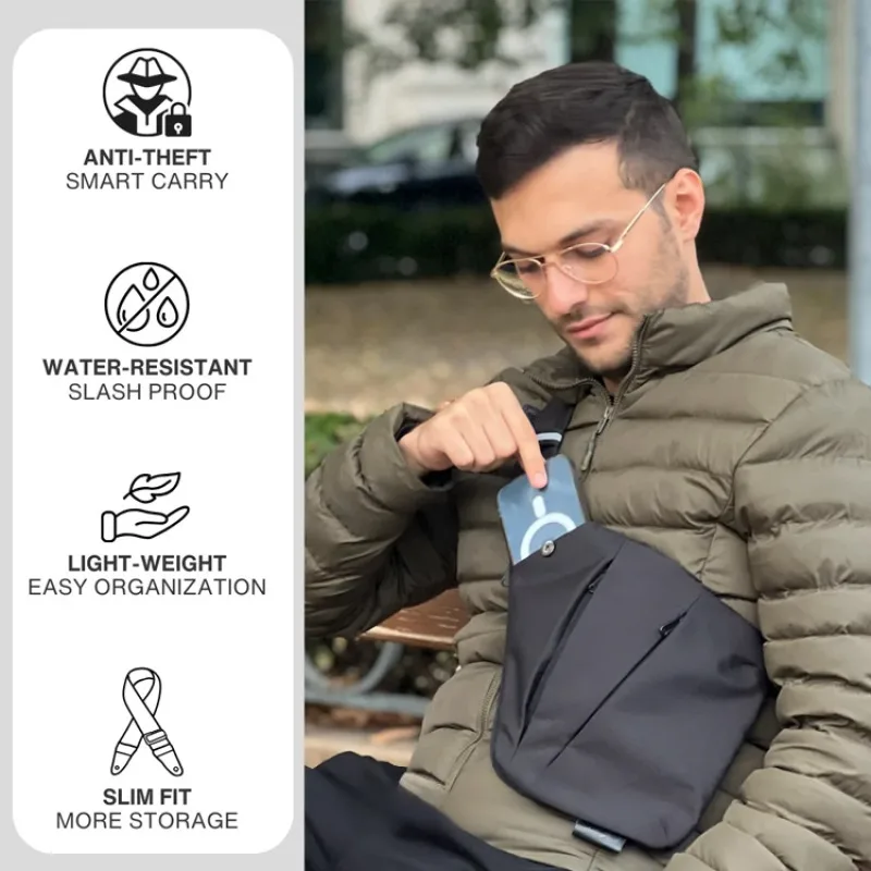Unisex Anti-Theft Chest Bag - Adjustable Straps, Multi-Purpose Storage Pouch, Secure Travel Wallet