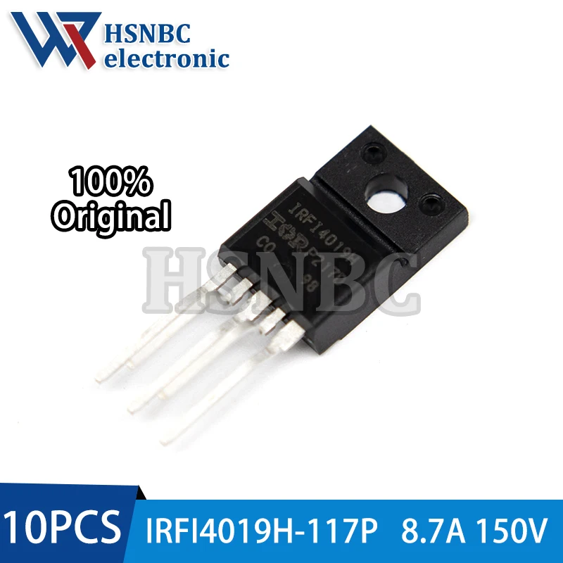 10PCS IRFI4019H-117P IRFI4019H IRFI4019 TO-220F-5 8.7A 150V N-channel Power MOSFET Transistor 100% New Original